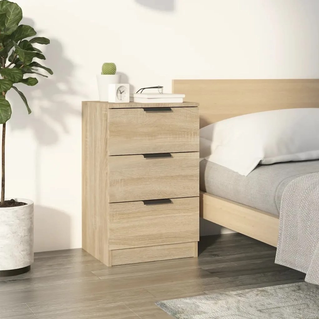 vidaXL Mesa de cabeceira 40x36x65 cm cor carvalho sonoma