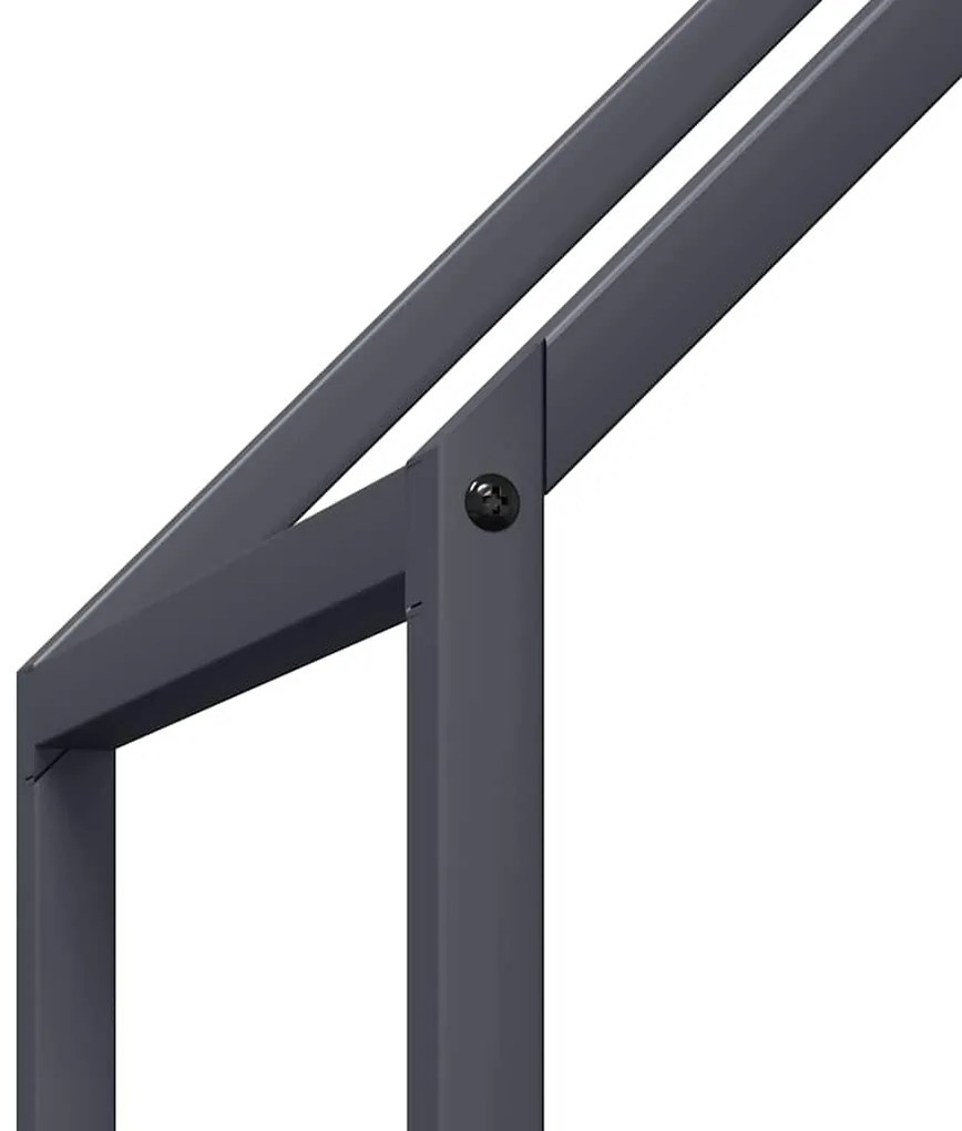 Suporte para lenha 60x25x90 cm aço laminado a frio antracite
