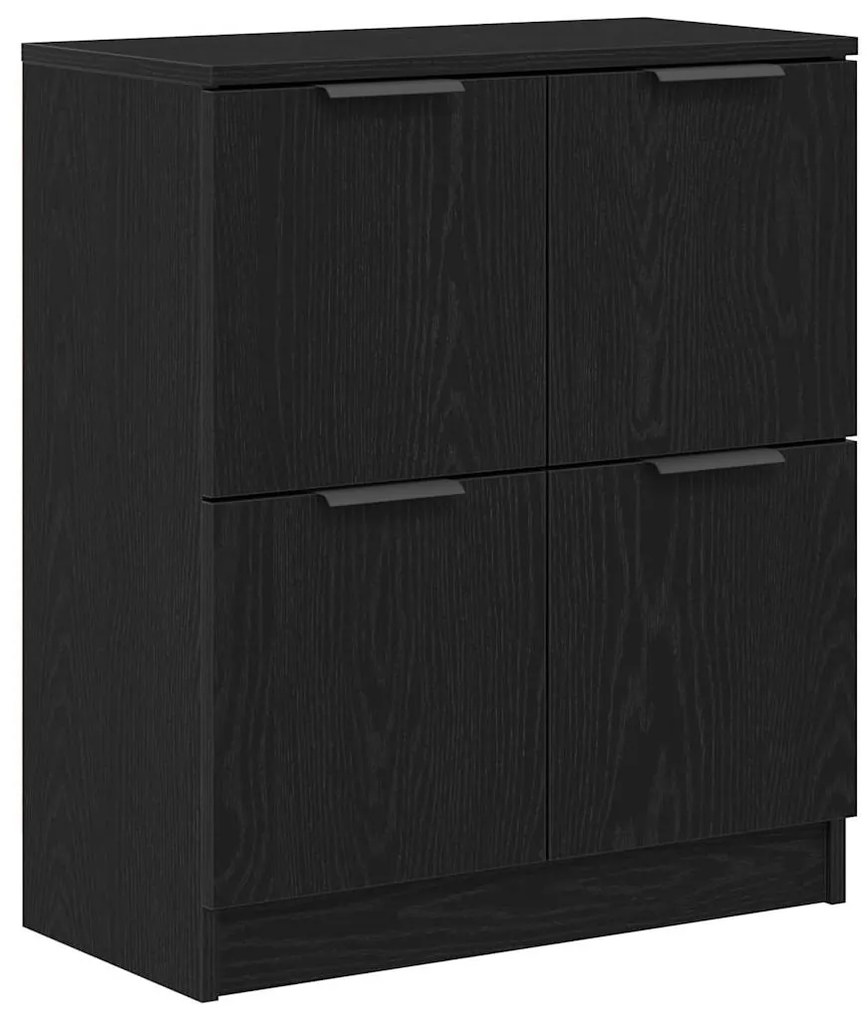 Buffet de Carvalho Preto vidaXL - 60 x 30 x 70 cm - Feito de Madeira G