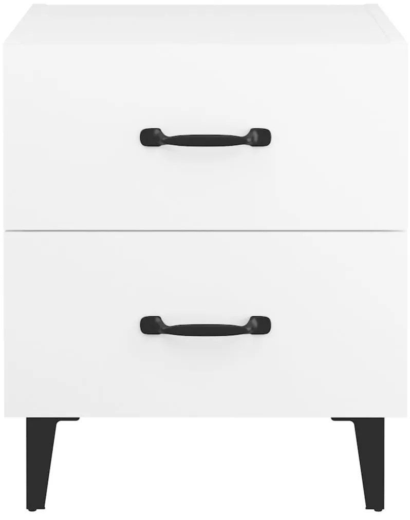 Mesas de cabeceira 2 pcs 40x35x47,5 cm cor branco
