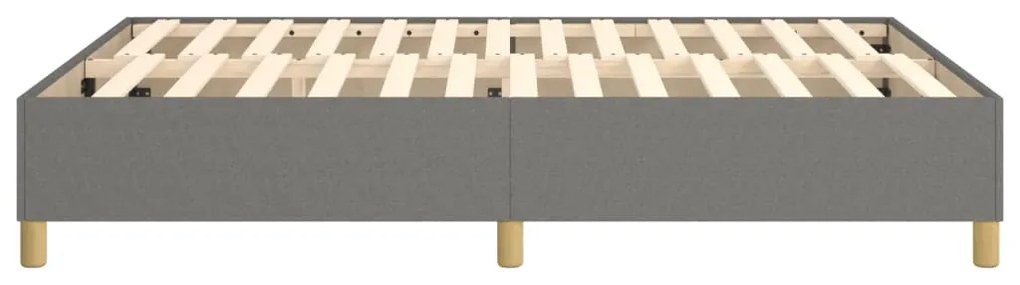 Estrutura de cama sem colchão 140x200 cm tecido cinzento-escuro