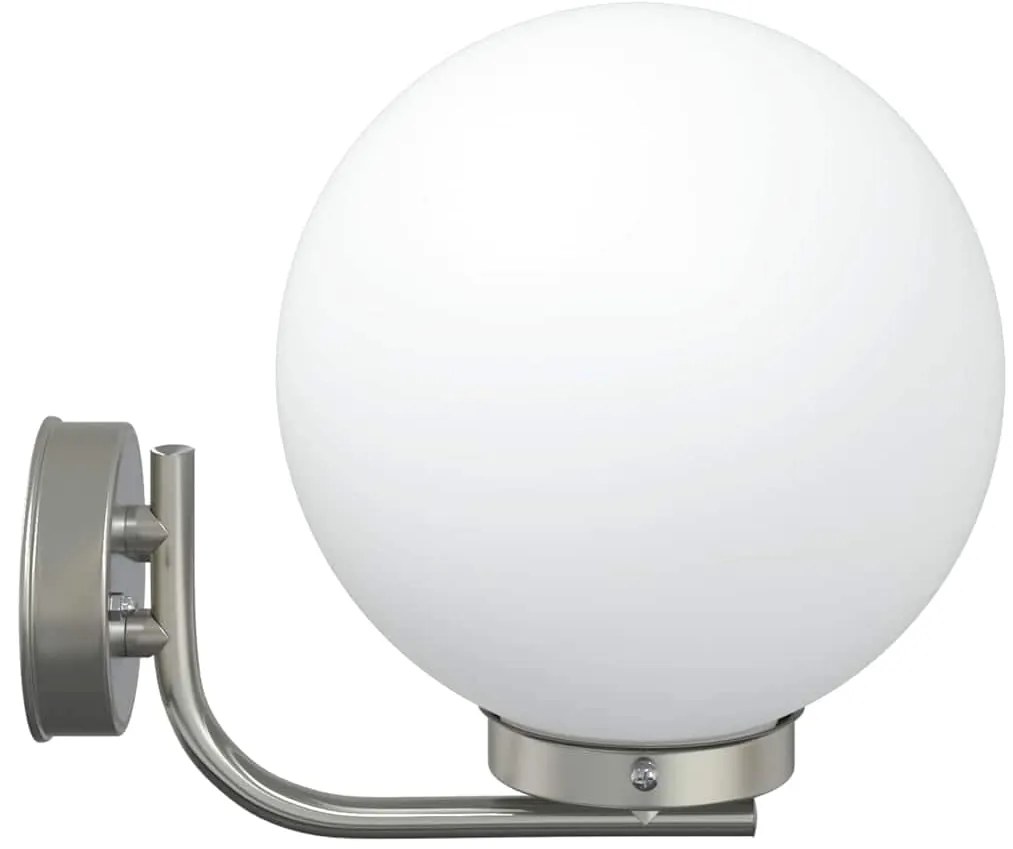 Luz de Parede Externa vidaXL Prata Aço Inoxidável IP44
