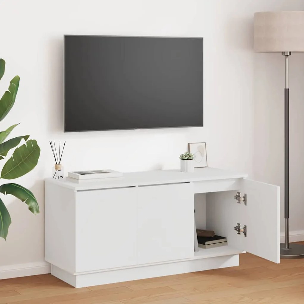 Cabinet para TV Branco 100x38x49 cm Madeira engenheirada
