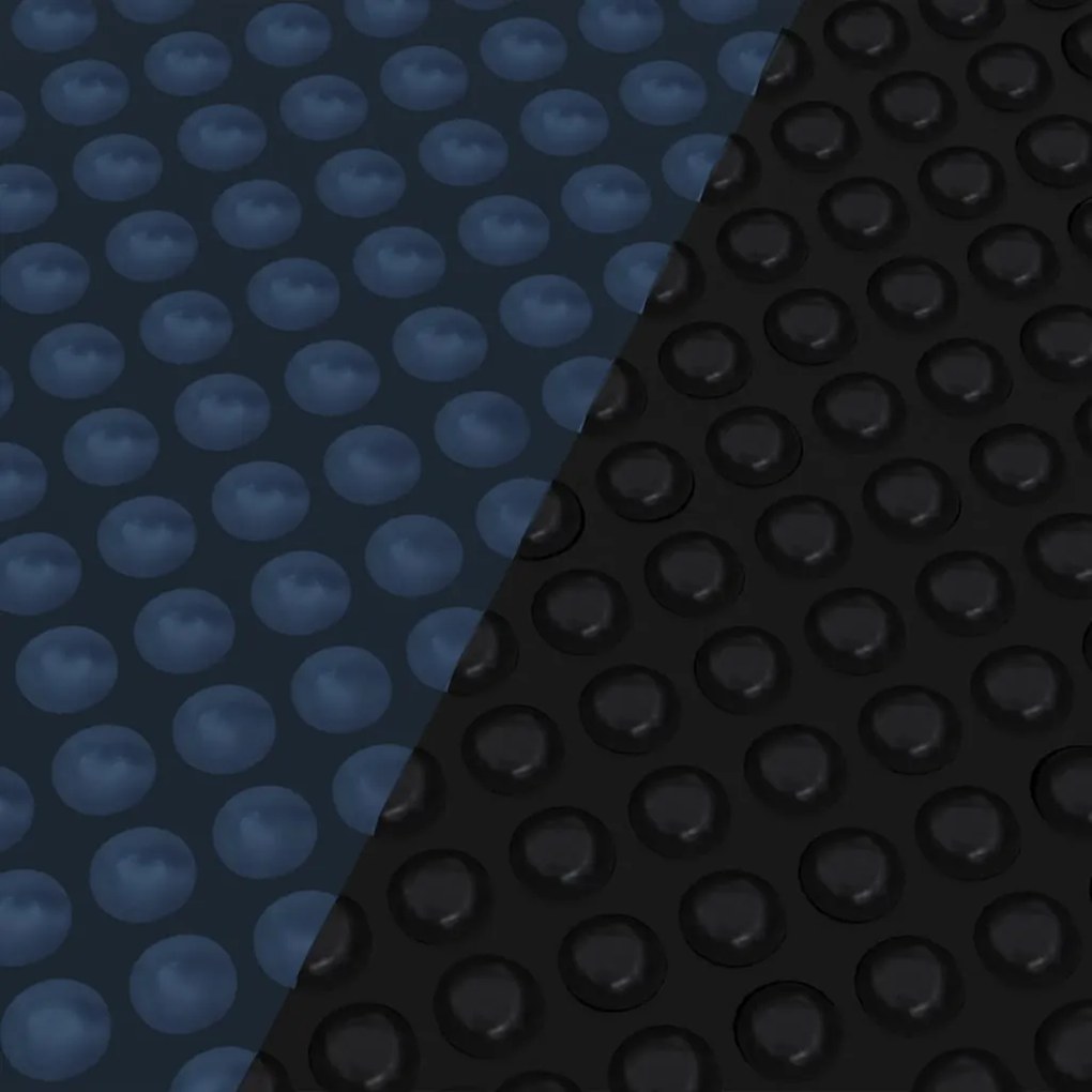 Película p/ piscina PE solar flutuante 250 cm preto e azul