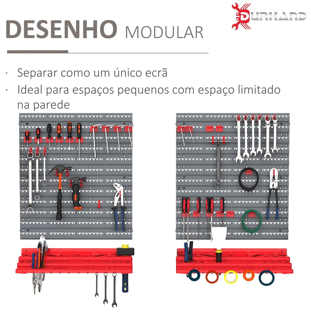 DURHAND Estante de Parede com Sistema de Armazenamento 95,5x23x53,5cm