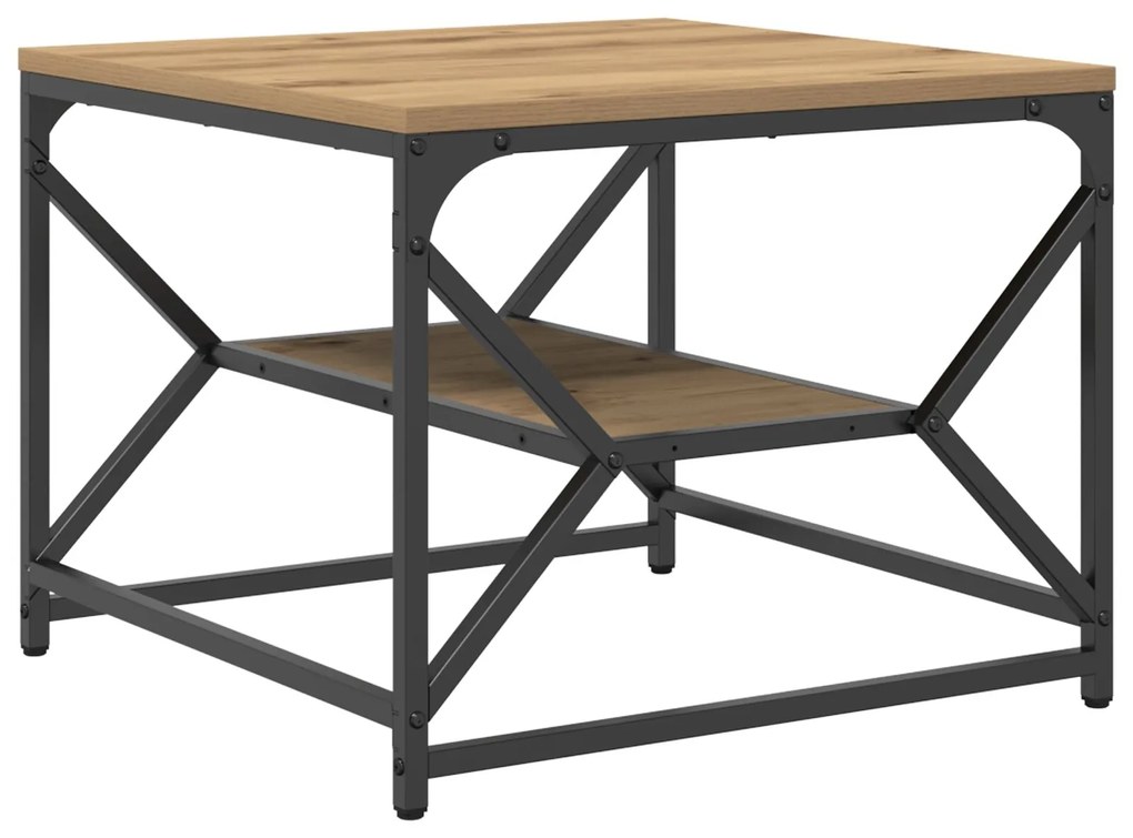 Mesa de Centro vidaXL com Prateleira em madeira de carvalho 51x50x40 c