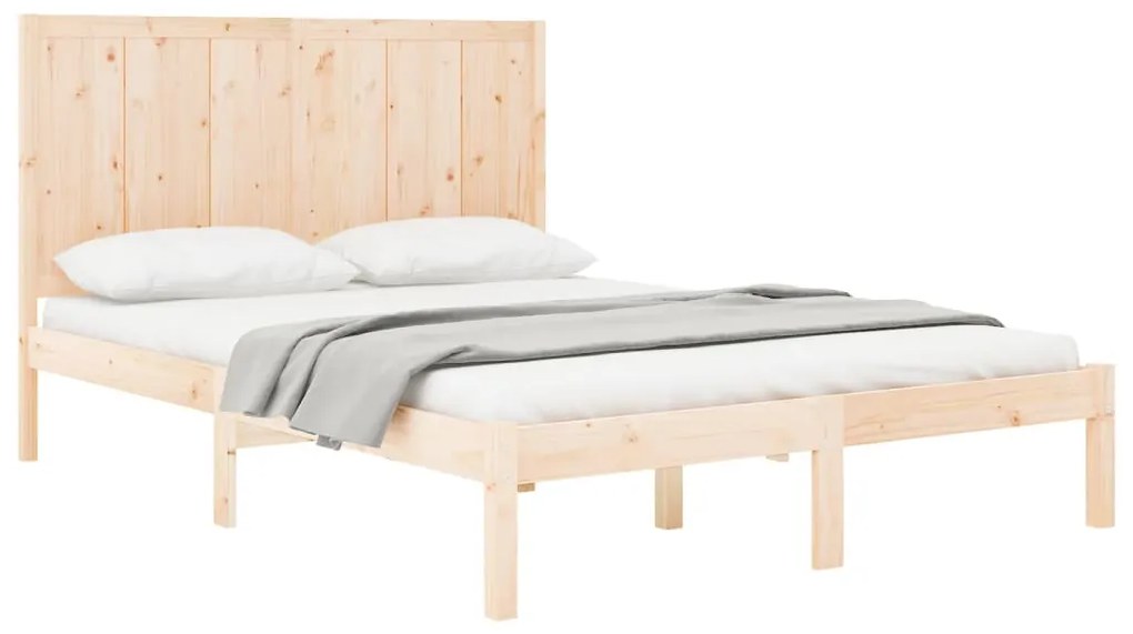 Cama sem colchão 120x200 cm madeira de pinho maciça