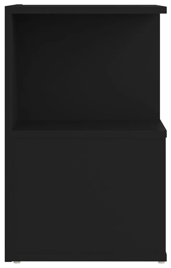 Mesas de cabeceira 2 pcs 35x35x55cm derivados de madeira preto