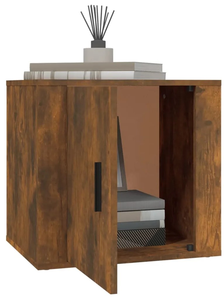 Mesa de cabeceira 50x39x47 cm cor carvalho fumado