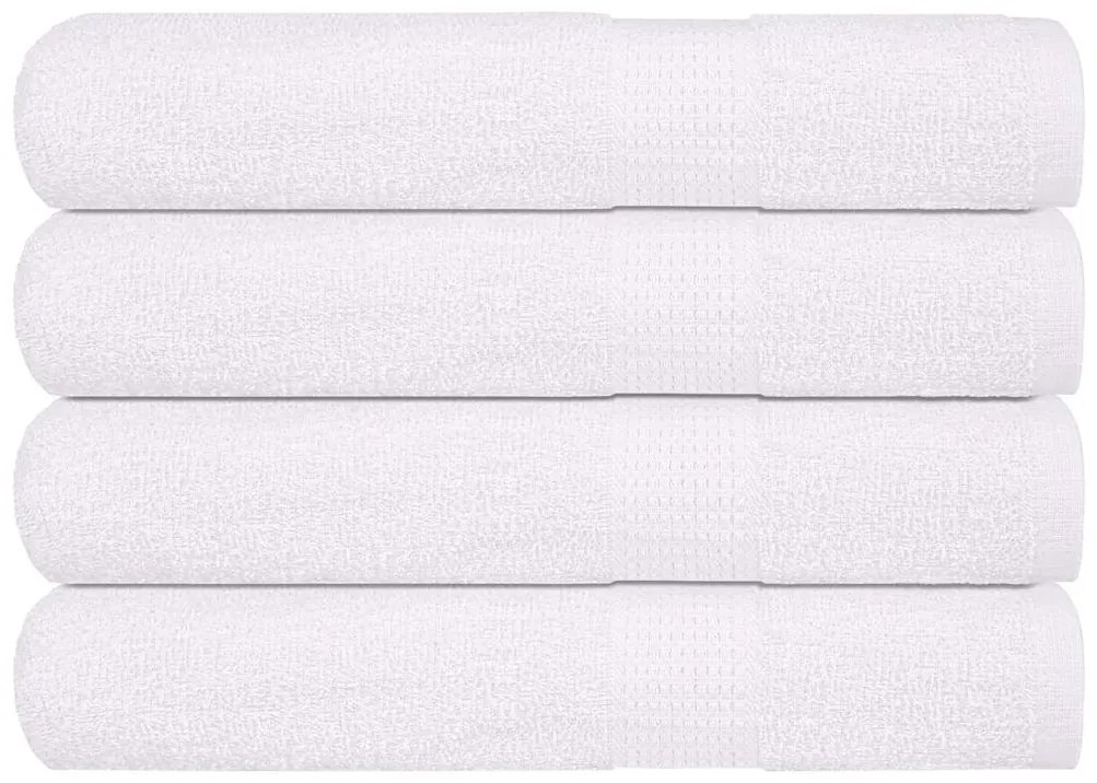 Toalhas 4 pcs 100x200 cm 360 gsm 100% algodão branco