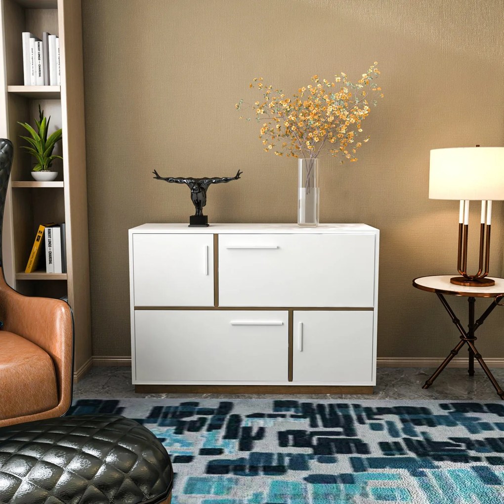 Console Mares – Branco Nogueira – 120x45x81,6 cm