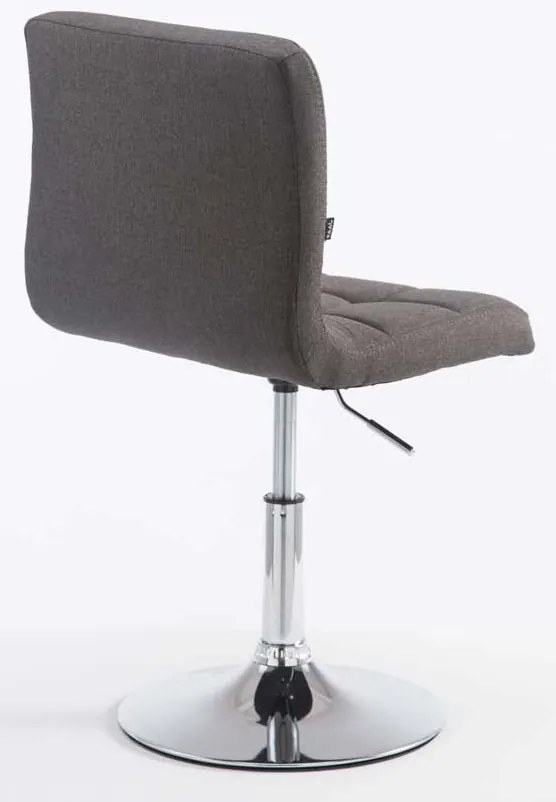 Conjunto de 2 bancos altos Palma V2 em tecido 74-88 x 44 x 49 cm Cinzento