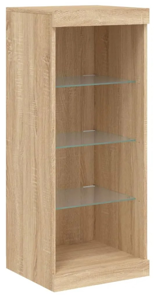 Aparador com luzes LED 162x37x100 cm carvalho sonoma