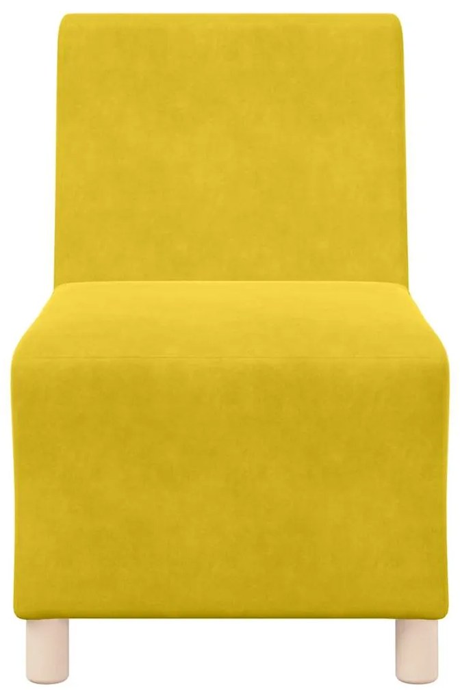 Poltrona 55 cm veludo amarelo