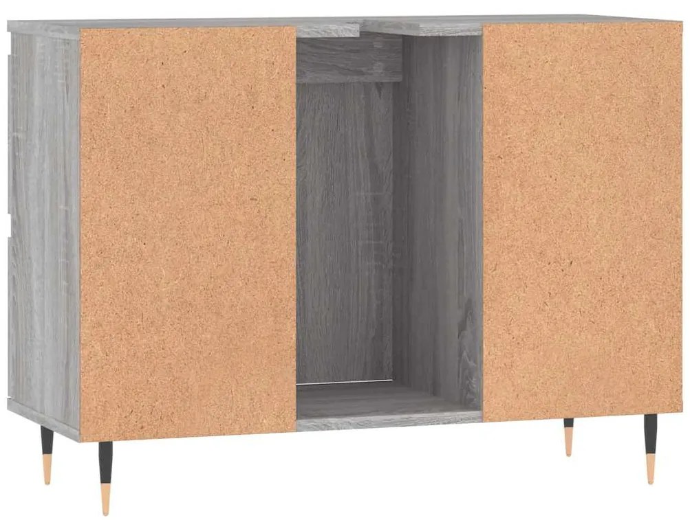 Armário de casa de banho 80x33x60 cm deriv.madeira cinza sonoma