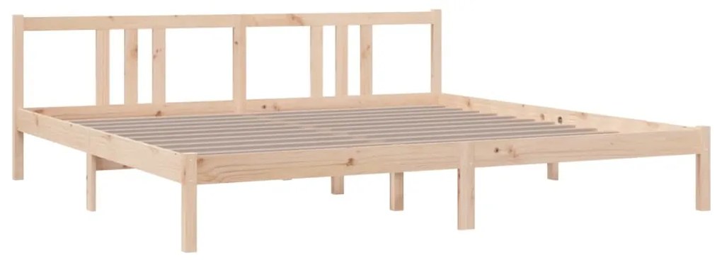 Estrutura de cama sem colchão 200x200 cm madeira maciça