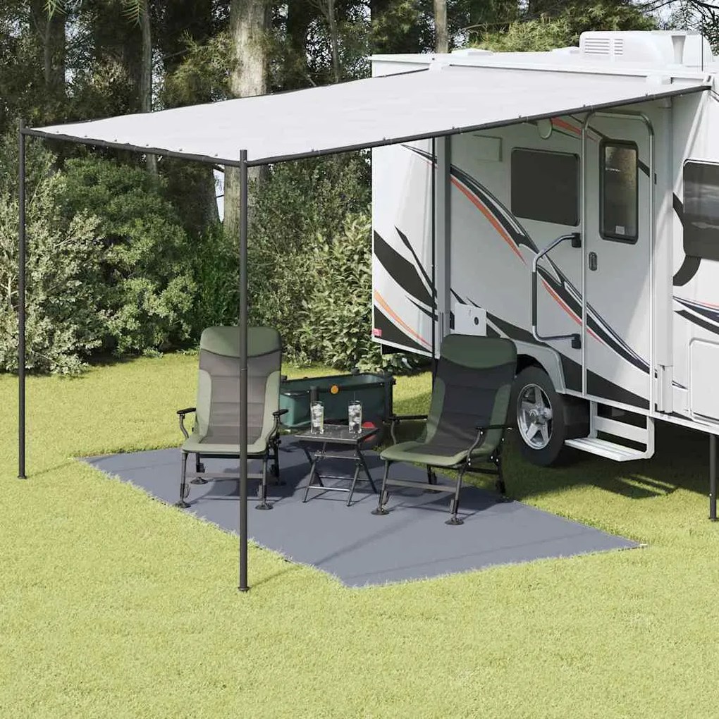 vidaXL Tapete para Barraca Cinzento azulado 200 x 400 cm Polietileno