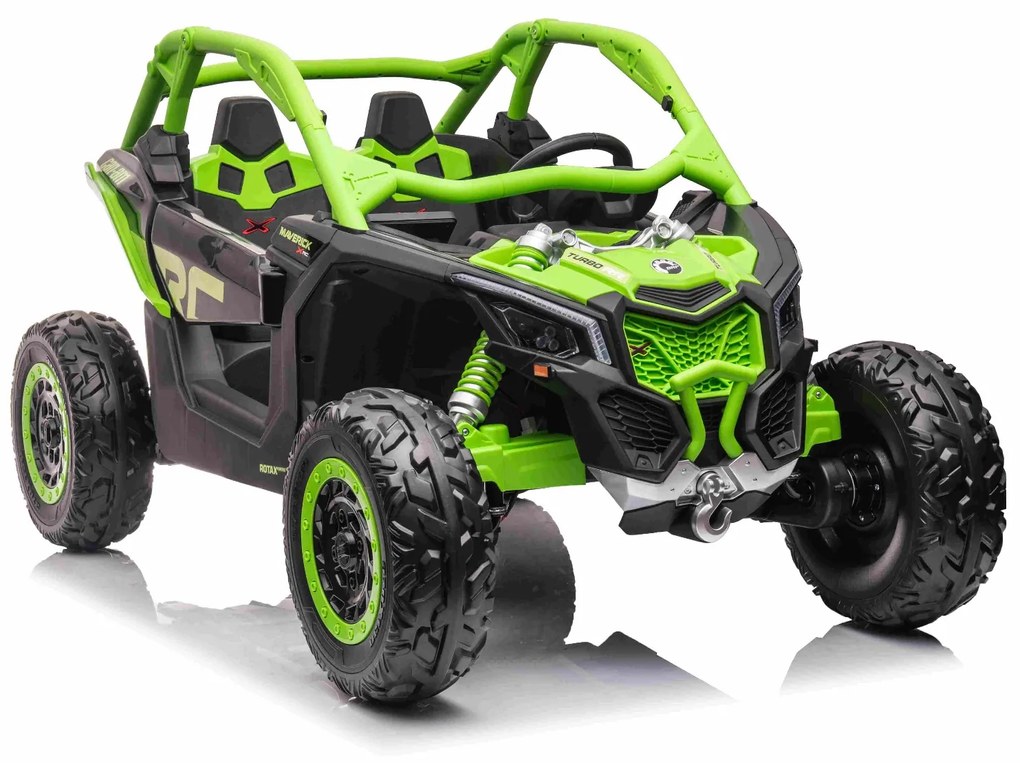 Carro elétrico para crianças 4x4 Can-am Maverick, 2 Lugares, suspensão dianteira e traseira, controle remoto de 2,4 Ghz, bateria portátil, 4 motores d