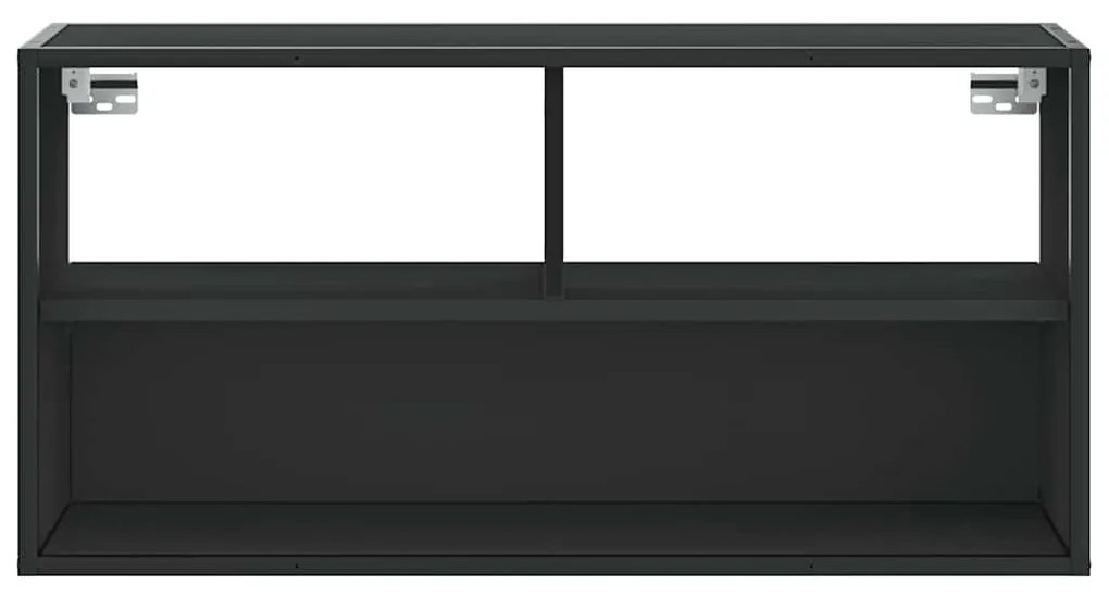 Móvel para TV 80x31x39,5 cm derivados de madeira/metal preto