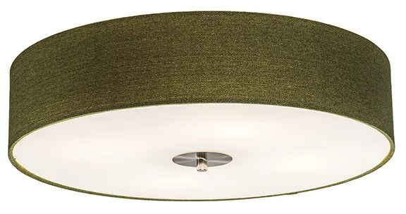 Candeeiro de teto rústico verde 50 cm - Drum Jute Country / Rústico,Moderno