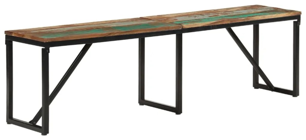 Banco 160x35x46 cm madeira recuperada maciça