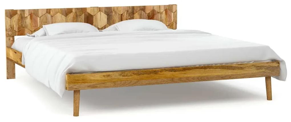Estrutura de cama em madeira de mangueira maciça 180x200 cm