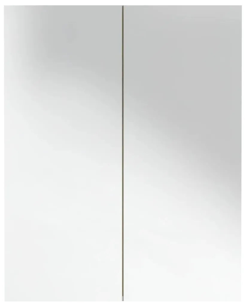 Armário espelhado p/ casa banho 60x15x75 cm MDF branco/carvalho
