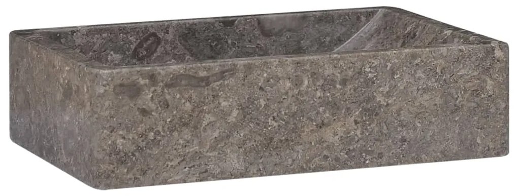149156 vidaXL Lavatório 45x30x12 cm mármore cinza brilhante
