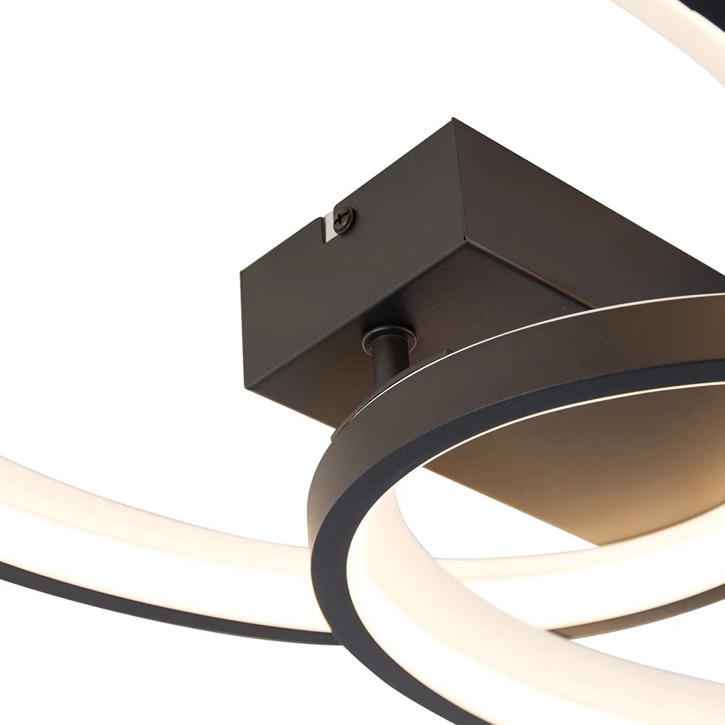 Candeeiro de teto design preto com LED - Alexandra Design