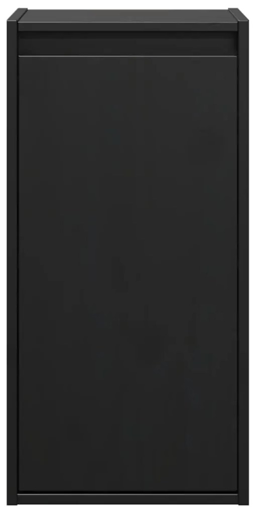 Armários de parede 2 pcs 30x30x60 cm pinho maciço preto