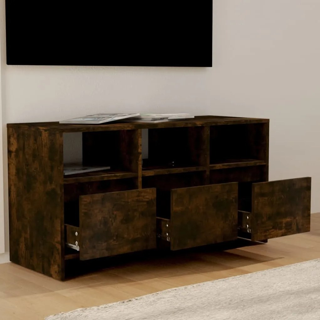 Móvel de TV 102x37,5x52,5 cm derivados madeira carvalho fumado