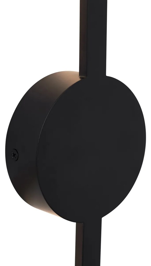 Candeeiro de parede moderno preto 60cm incl. LED - Clockwise