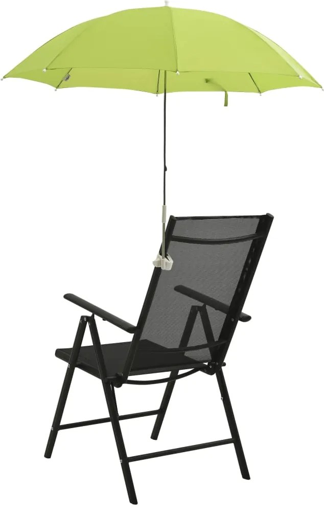 Guarda-sóis para cadeira de campismo 2 pcs 105 cm verde
