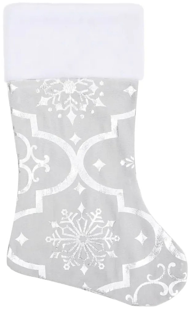 Saia de árvore de Natal luxuosa 90 cm com meia tecido branco