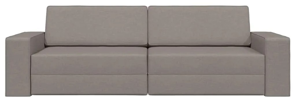Sofá-Cama de Chão 2 em 1 Taupe 245x150x60.5 cm Tecido