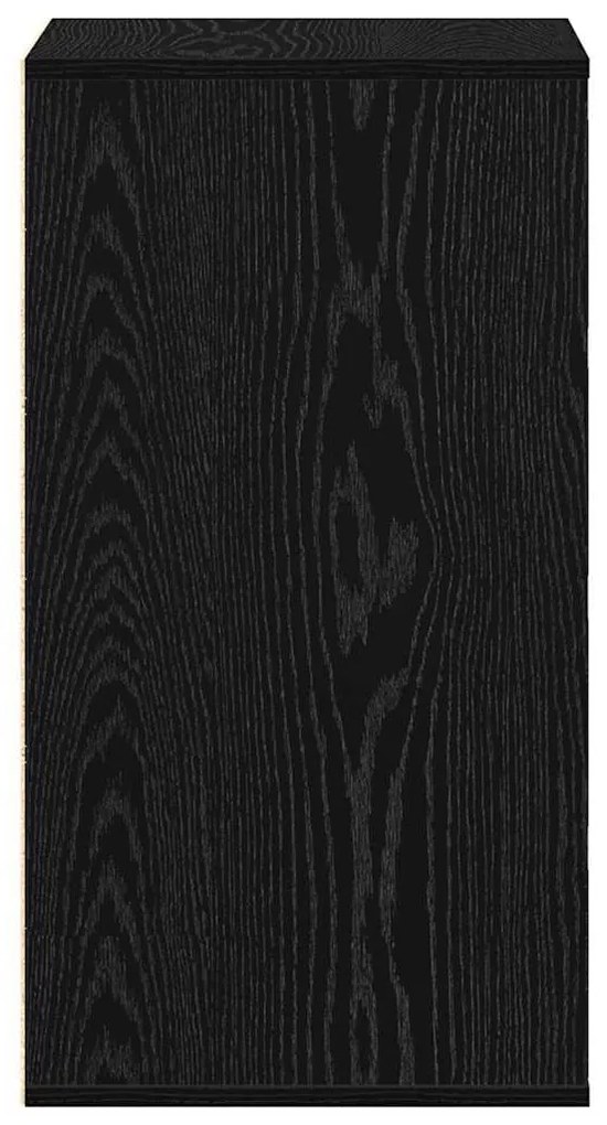 Cômoda de Canto Preto Carvalho 40x41x76 cm Madeira Derivada