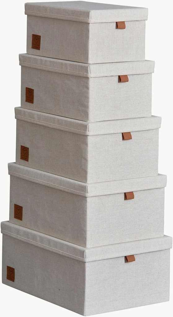 Caixas de arrumação Premium, conjunto de 5