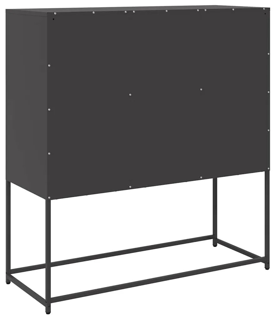 Aparador 100,5x39x107 cm aço laminado a frio preto