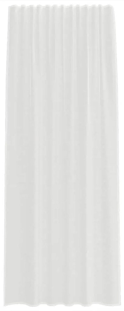 Cortinas de voile com bolsos para varão 2 pcs branco