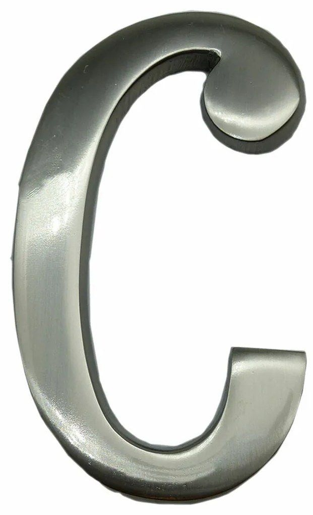 Letra EDM C Mate Prata em níquel (10 cm)
