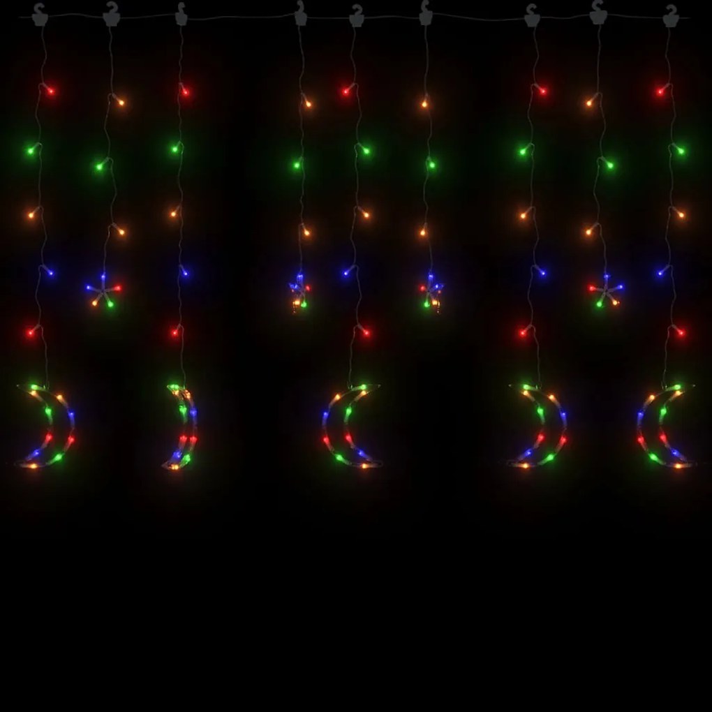 Estrelas e luas de luz c/ controlo remoto 345 LEDs colorido