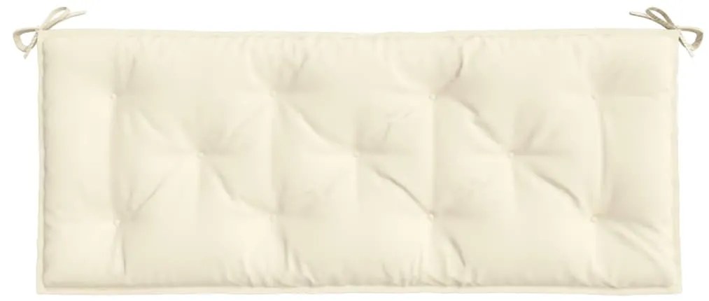 Almofadão p/ banco de jardim 120x50x7 cm tecido Oxford creme