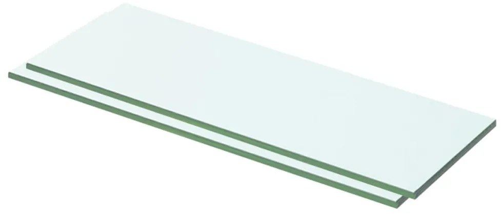 Prateleiras 2 pcs 50x12 cm vidro transparente