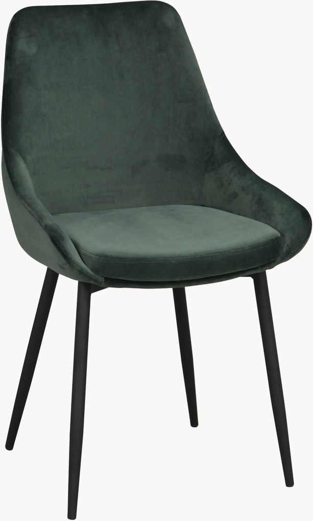 Cadeiras estofadas em veludo Sierra, conjunto de 2