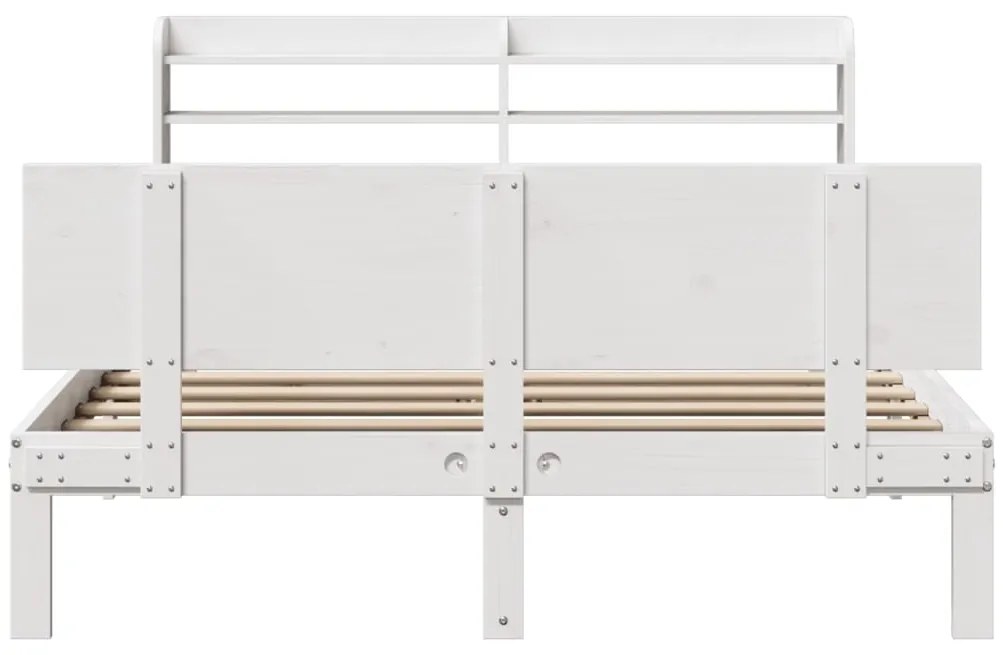 Estrutura de cama c/ cabeceira sem colchão 160x200 cm branco