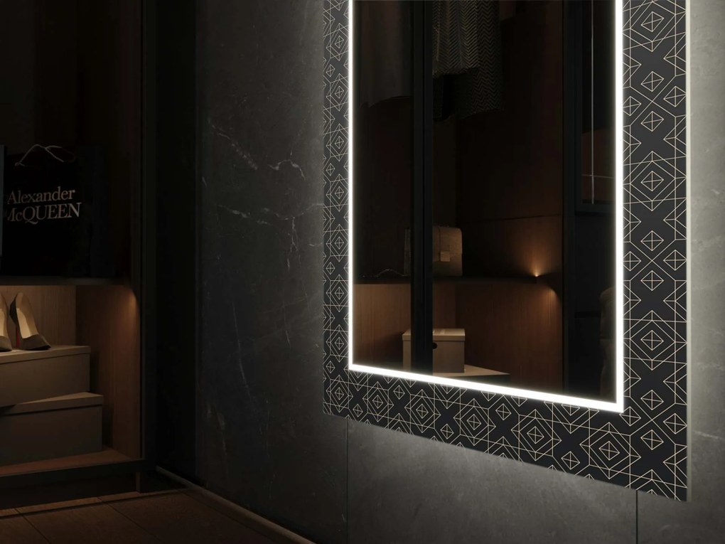 Espelho LED com decoração LED D14