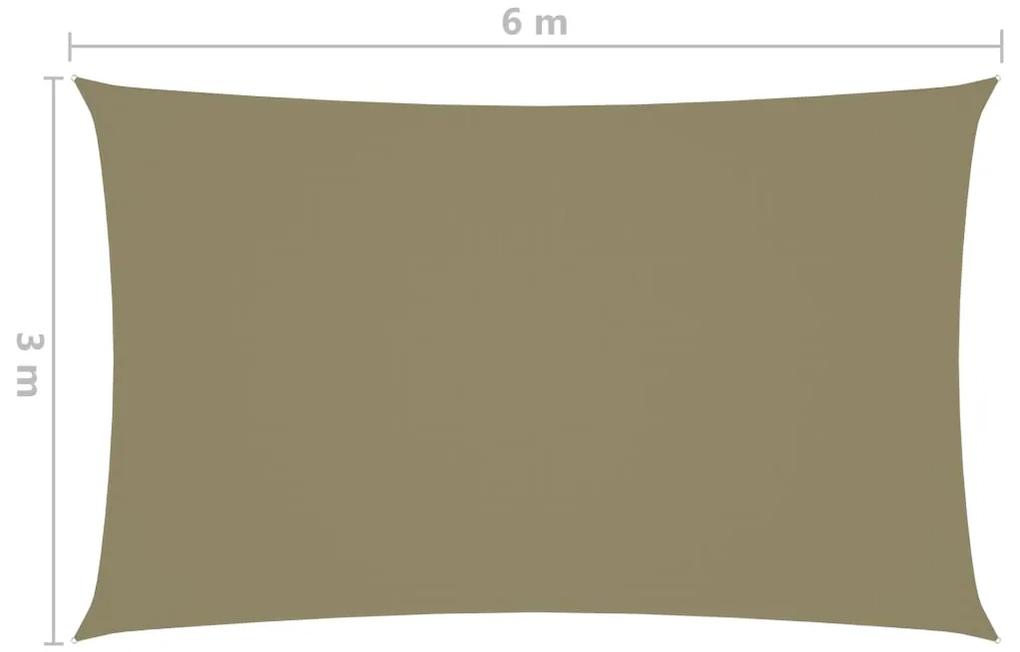 Guarda-Sol tecido Oxford retangular 3x6 m bege
