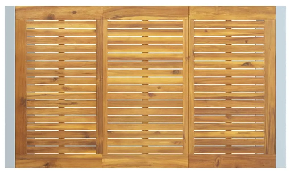 Mesa de Jantar ao Ar Livre vidaXL Cinza 140x80x75 cm Aço e Madeira Sól