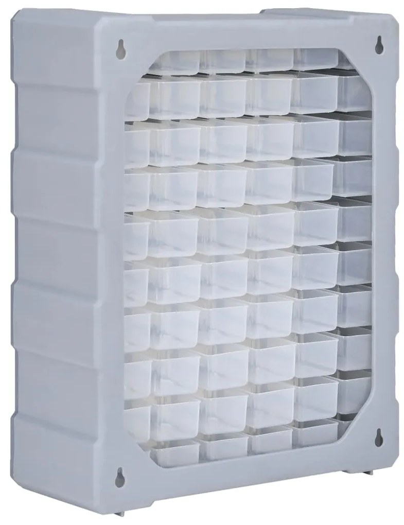 Caixa organizadora com 60 gavetas 38x16x47,5 cm