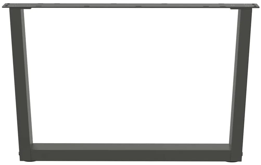 Pés para mesa de centro em V, 2 peças, antracite, 70x (42-43,3) cm, aç